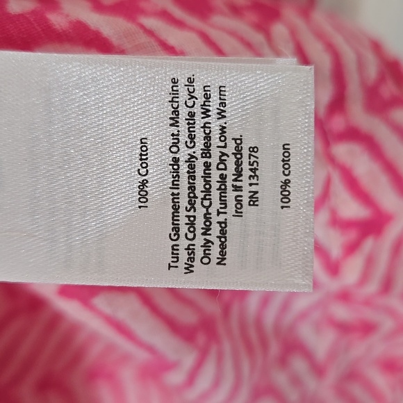 Vineyard Vines Girls Bright Pink/Pale Pink Elbow Sleeve Tunic Lace Trim, size 14 - Picture 5 of 8